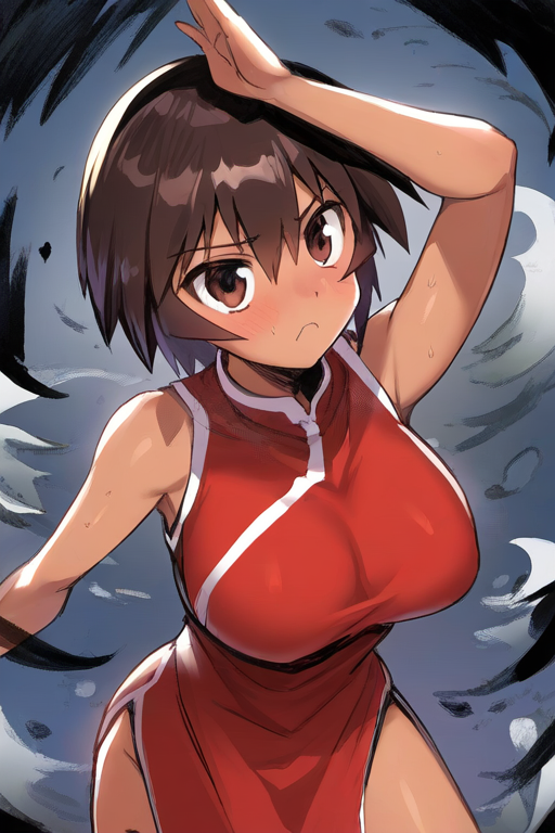 神楽(あずまんが大王)のAIエロエロ落書きもの5 by 催●スマホの淫魔 with Kagura(Azumanga Daioh), azumanga daioh, high school girl, large breasts, dark skin