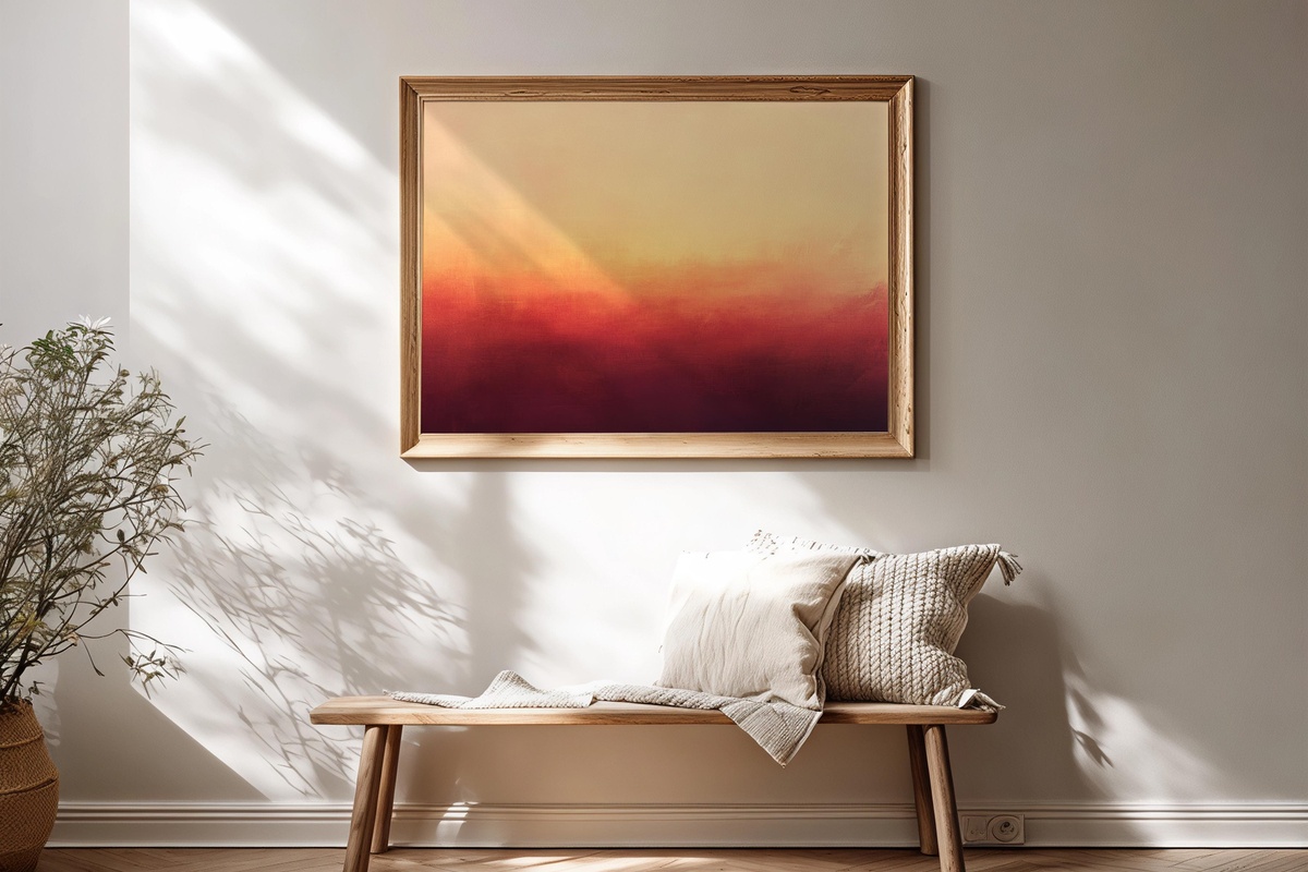 Sunset Hues Canvas Abstract Printable Wall Art