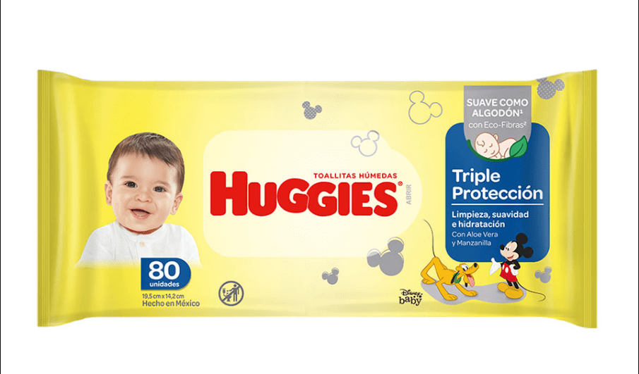 Huggies Toallitas Classic Cotid Amarillo Pqte/80 Und