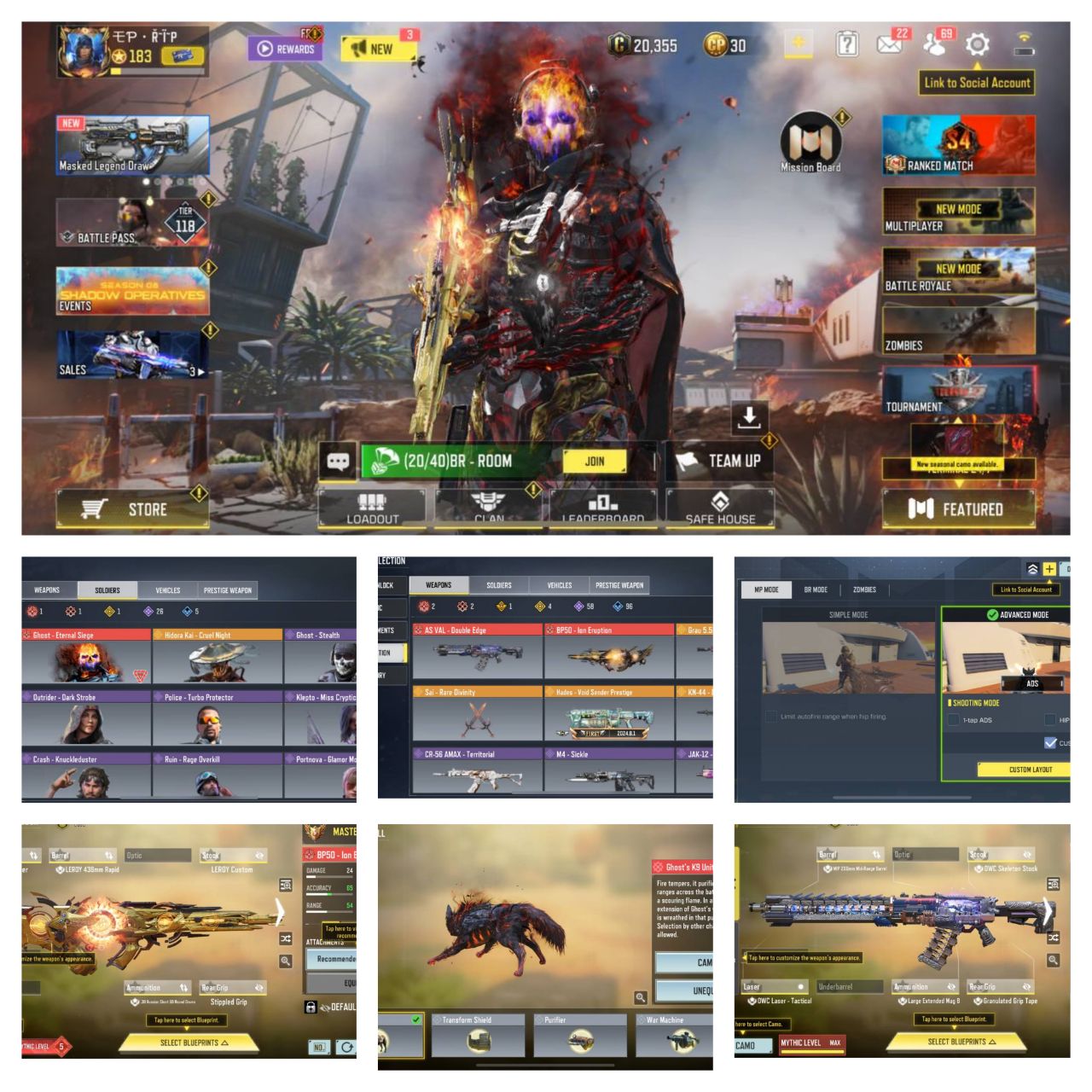 Codm Ghost Weapons Buy CODM GLOBAL-1X MYTHICAL Soldier GHOST-ENTERNAL SIEGE MAX-2X ...