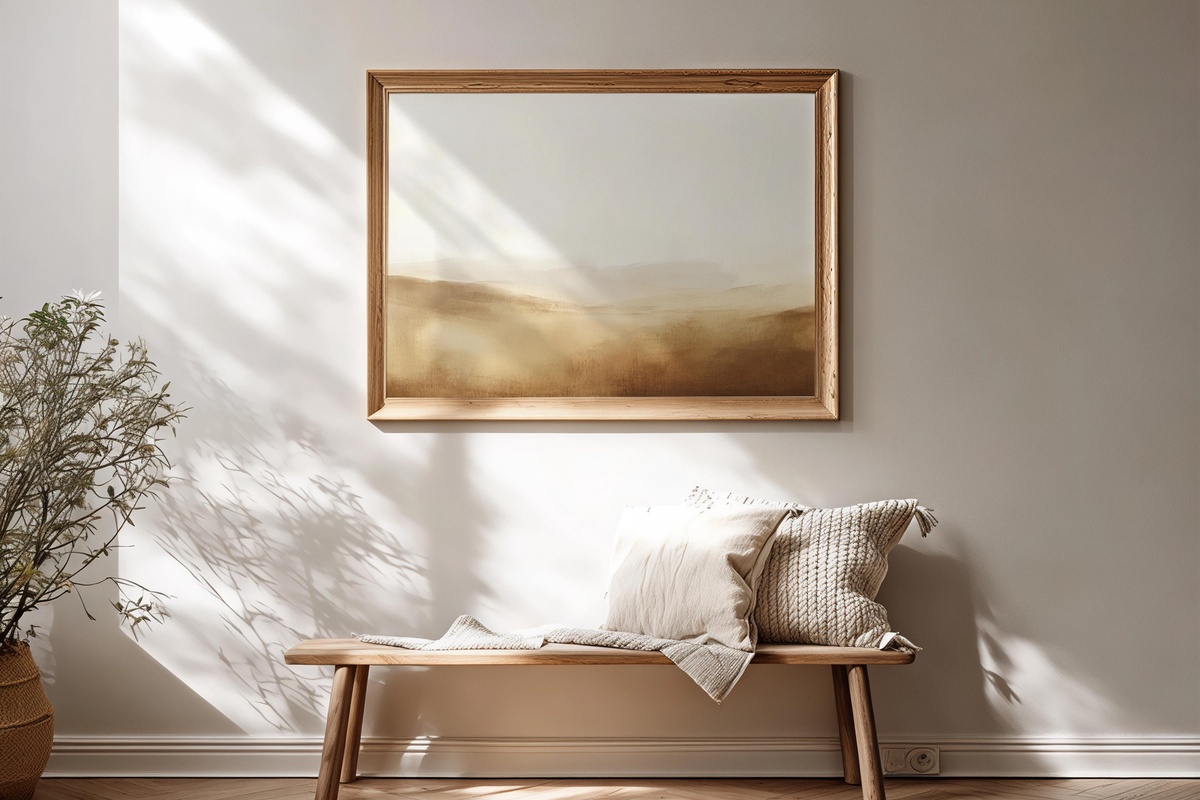 Earthy Landscape Symphony landscape printable wall art in natural tones