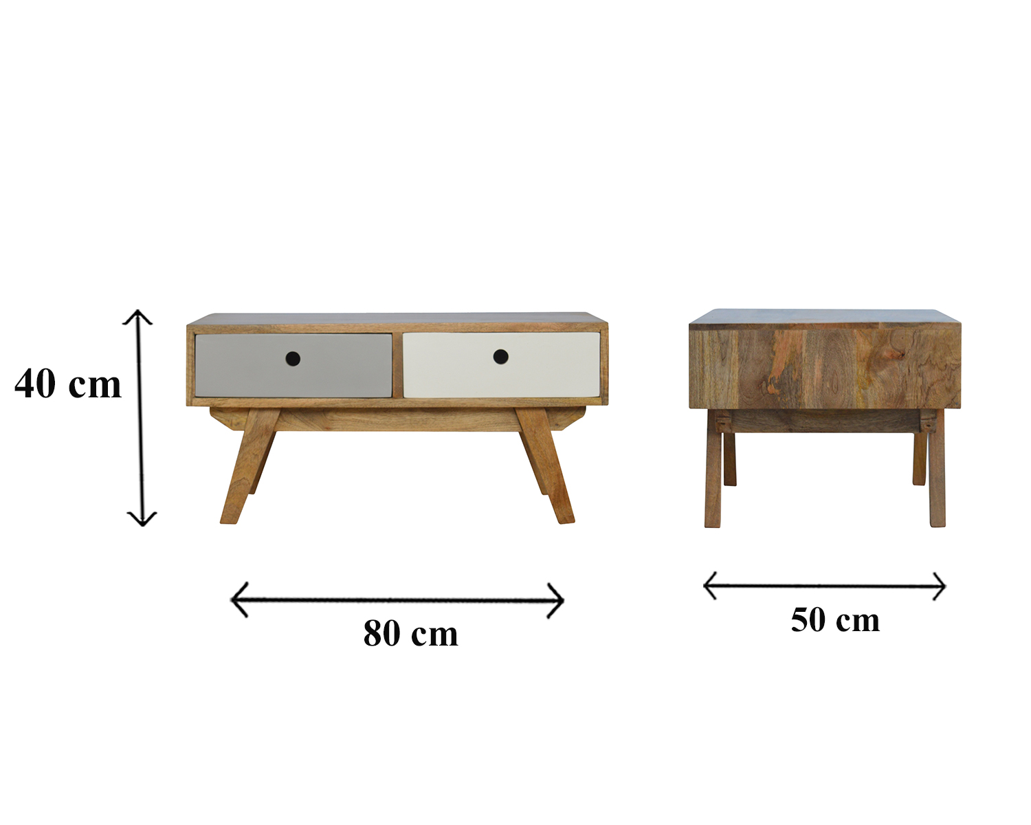 Size chart for Two Tone Painted Coffee Table
