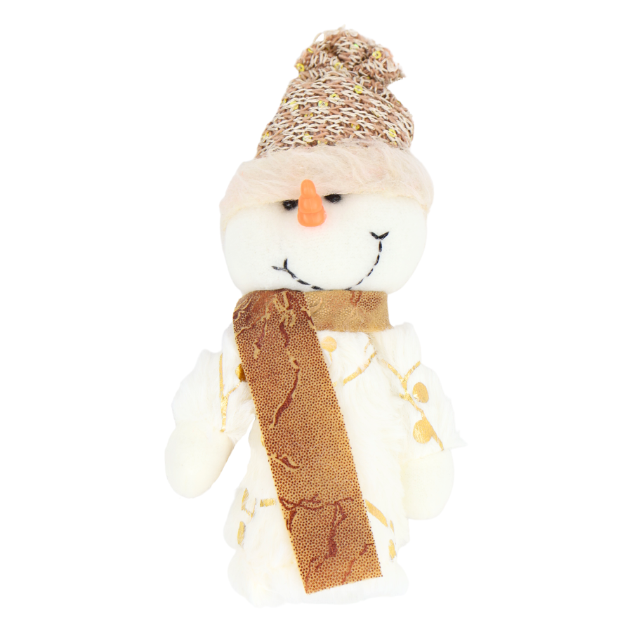 Colgante navideño muñeco de nieve, 18cm, tela/plástico