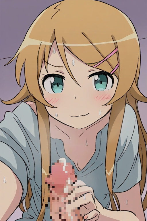 高坂桐乃のAIエロエロ落書きもの6 by 催●スマホの淫魔 with kirino kousaka, My Little Sister Can't Be This Cute, oreimo, flat chest, little sister, camisole