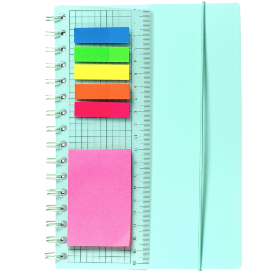Libreta con post it (Colores disponibles) 100 páginas, A5