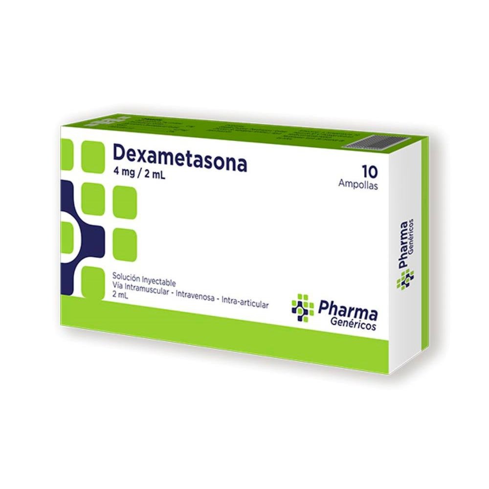 Dexametasona 4Mg/2ml Im/Iv/Ia Cja X 10 Amp