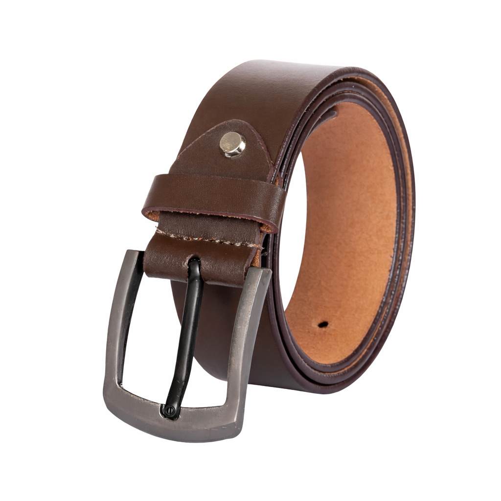 Zeenin Genuine Leather Belt for Men | Classic Formal & Casual Wear | Durable Metal Buckle