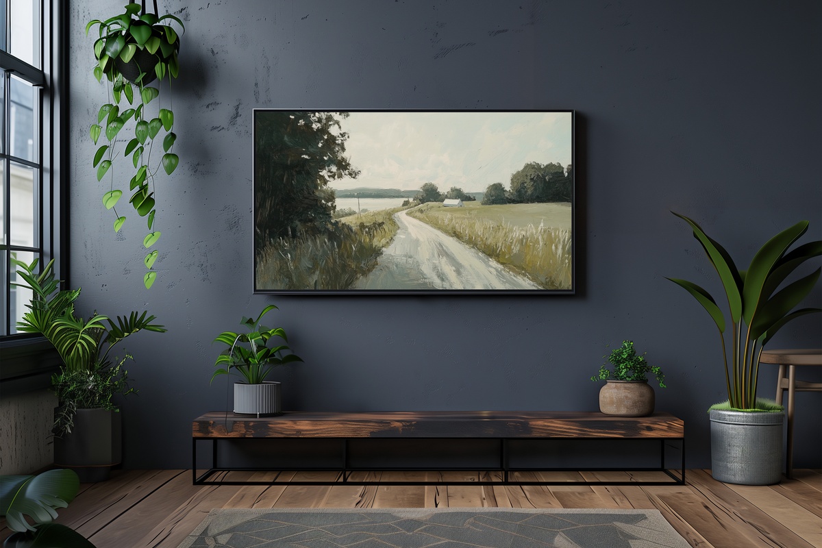 Pastoral Pathways Musings Vintage Frame TV Art