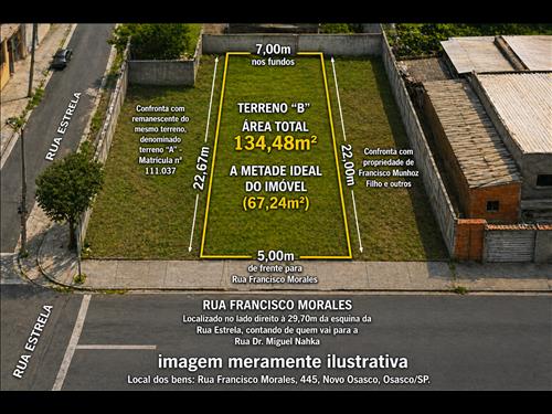Metade ideal - Terreno com área de 134,48 m²