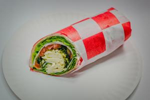 1/2 WRAP DE JAMON Y QUESO,TORTILLAS CON CESAR(BLANCA,INTEGRAL O ESPINACAS,ARROZ)