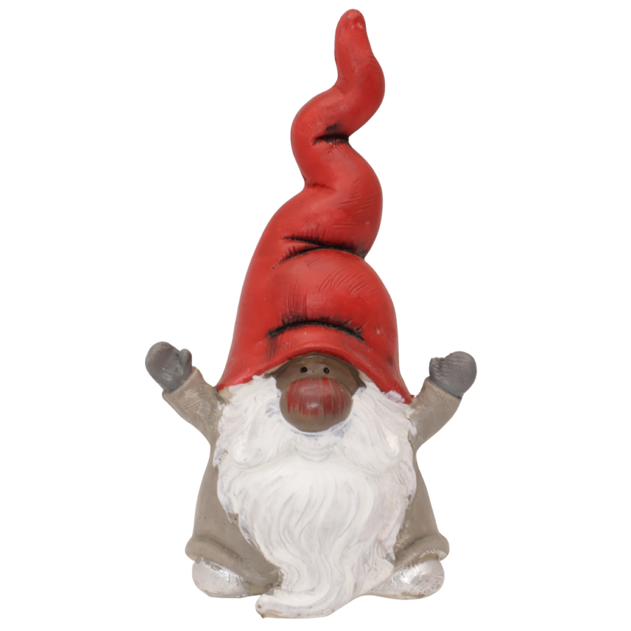 Gnomo navideño poliresina, 17cm