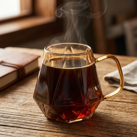 Taza de vidrio resistente al calor vidrio borosilicato, 300ml