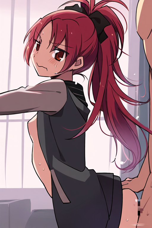 佐倉杏子のAIエロエロ落書きもの11 by 催●スマホの淫魔 with ai art, Kyoko Sakura, Puella Magi Madoka Magica, madoka magica, flat chest, anko