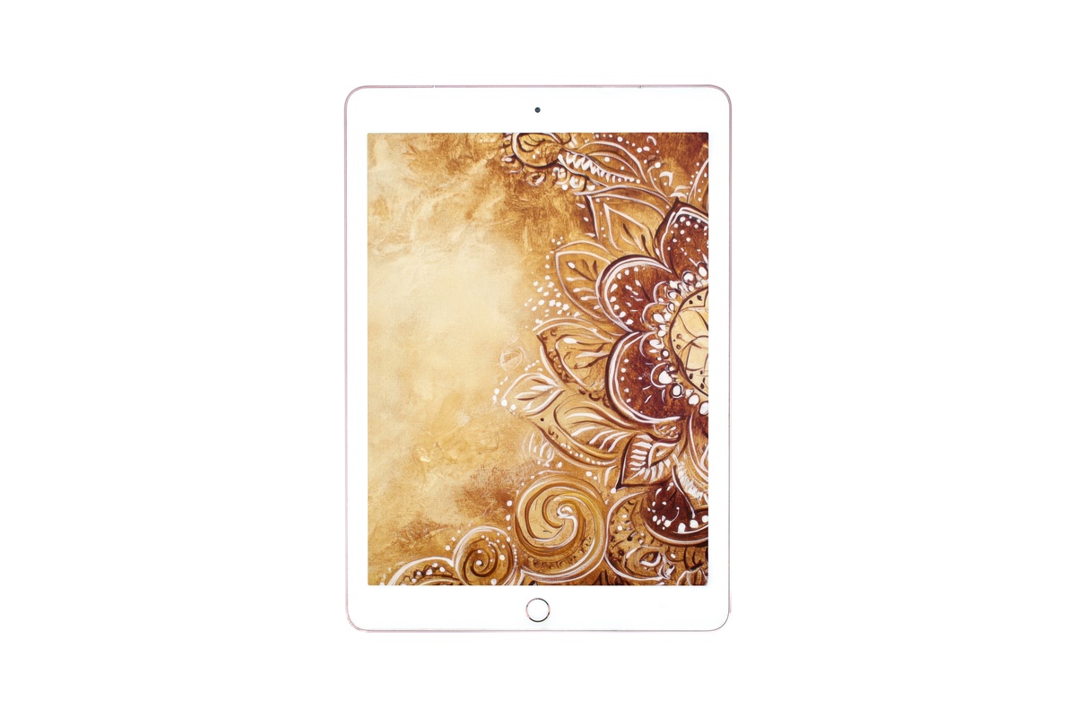 Henna Floral Whimsy Boho iPad Wallpaper