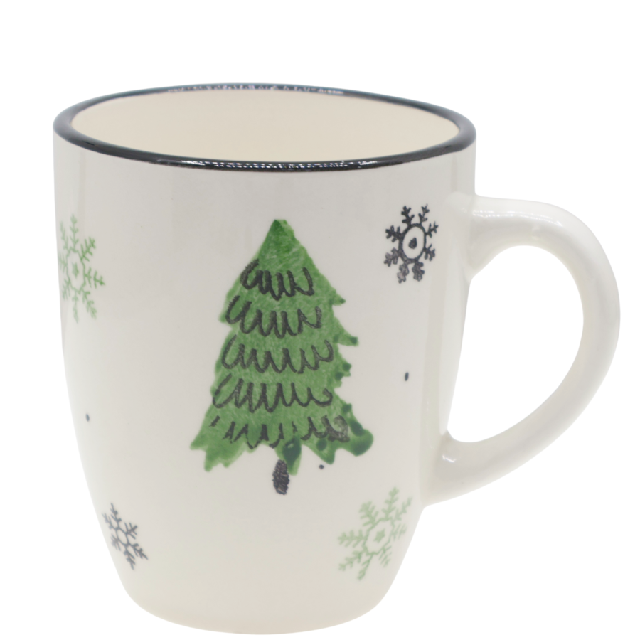 Taza navideña cerámica, 450ml
