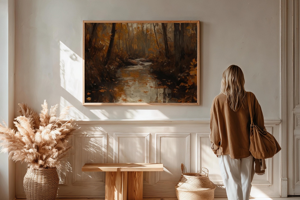 Autumn Stream Serenity Fall Printable Wall Art