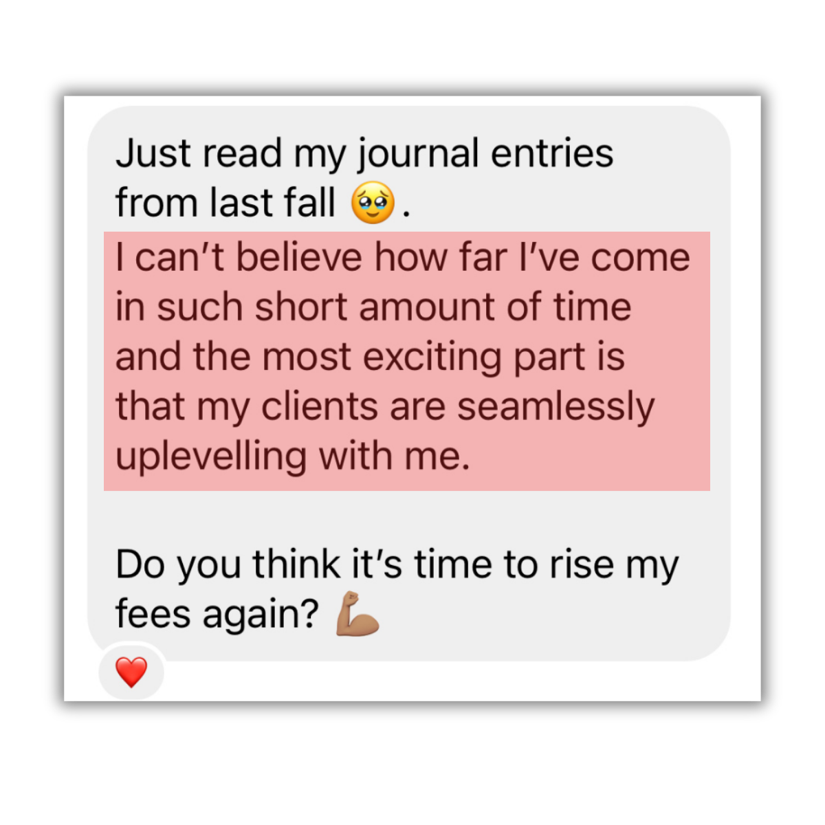 Client testimonial
