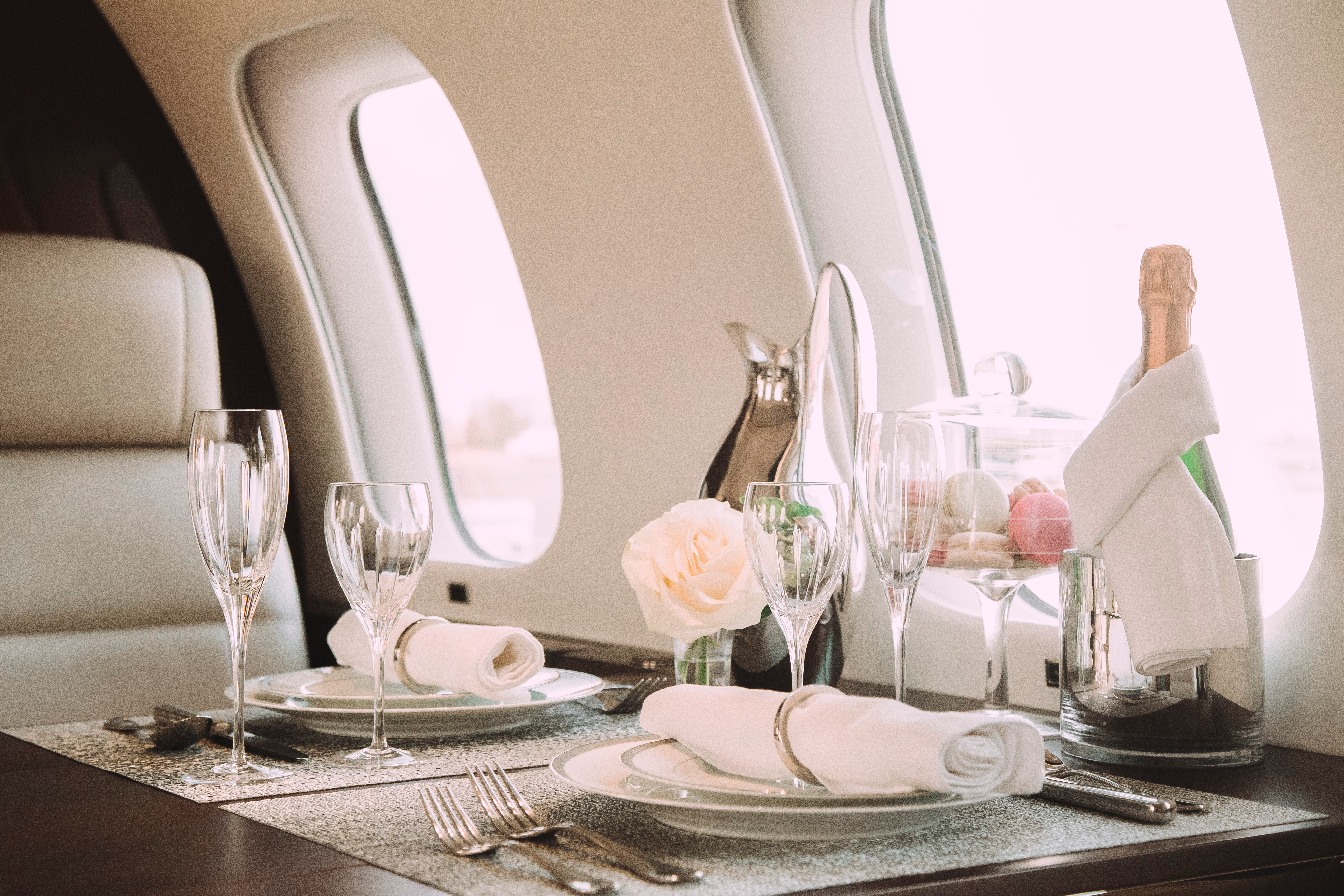 Private jet cabin