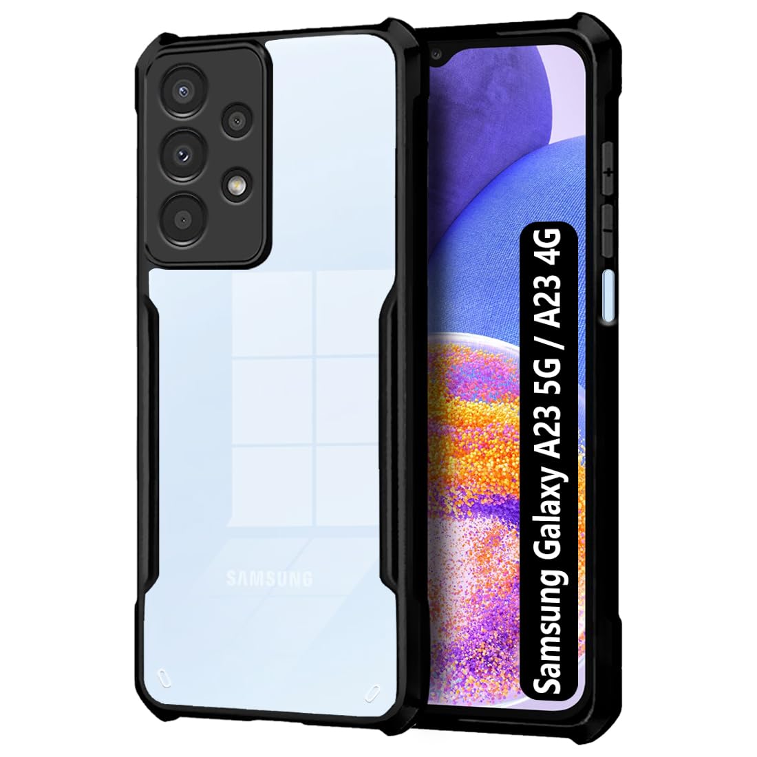 Black Border - Transparent Back iPaky Mobile Back Cover Case
