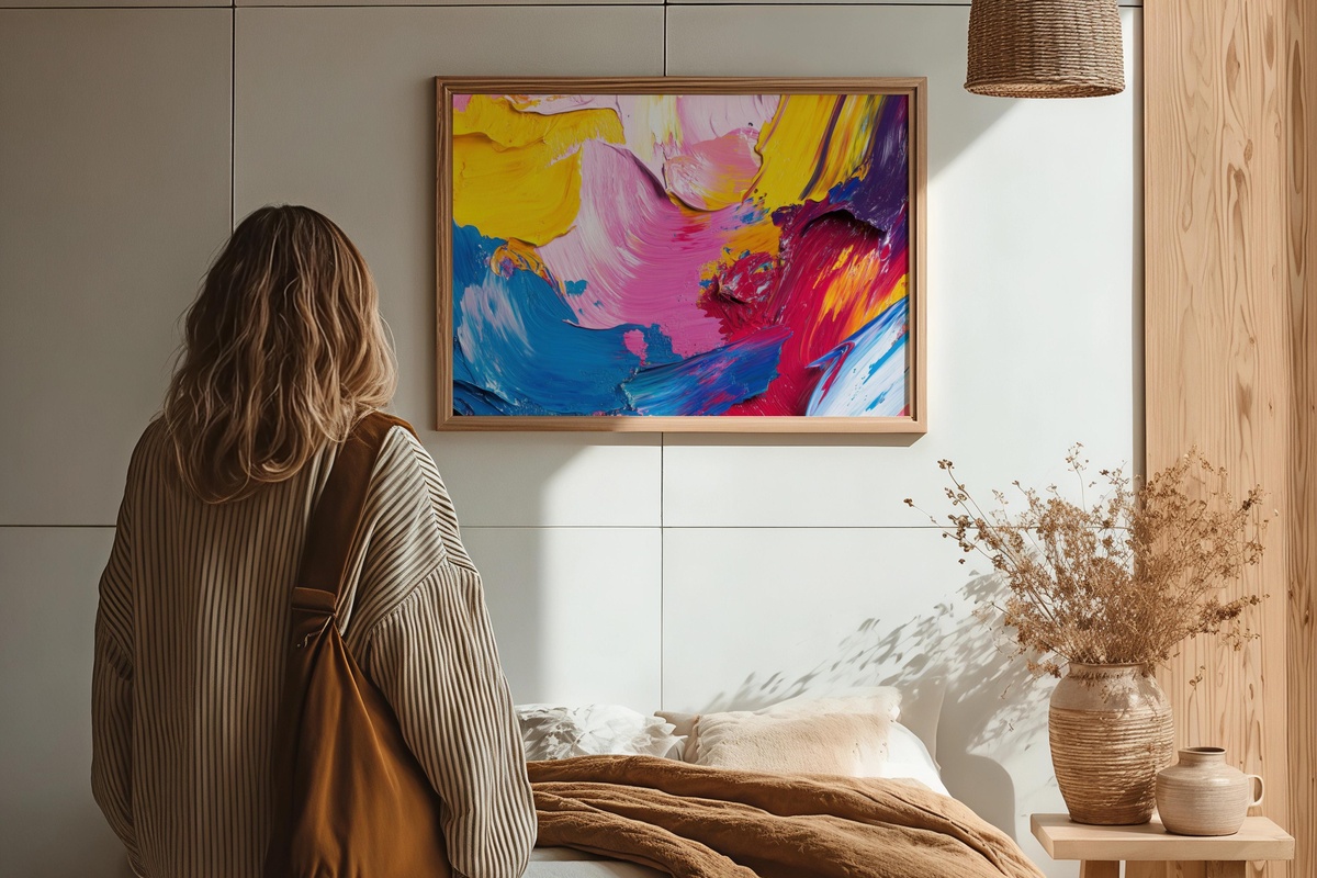 Vibrant Energy Tapestry Abstract Printable Wall Art