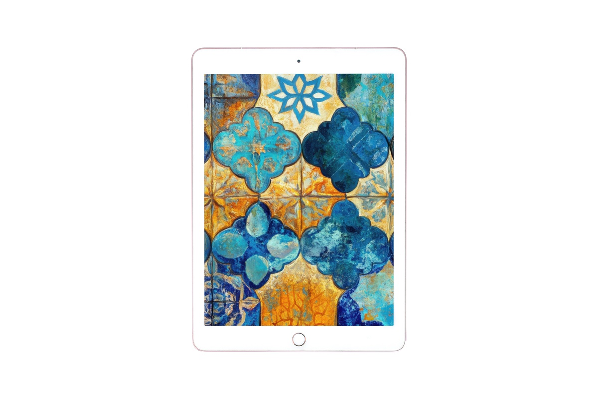 Moroccan Tile Whimsy Boho iPad Wallpaper
