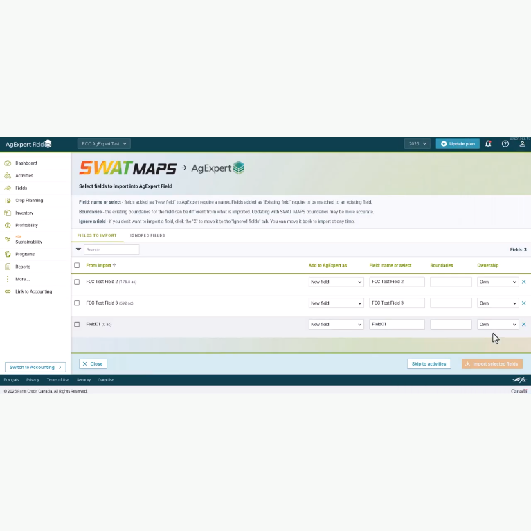 How to Connect SWAT MAPS to AgExpert