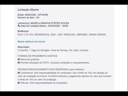 CASA | RESIDENCIAL 2000 - UBERABA/ MG RUA 17 N. 670, RESIDENCIAL 2000