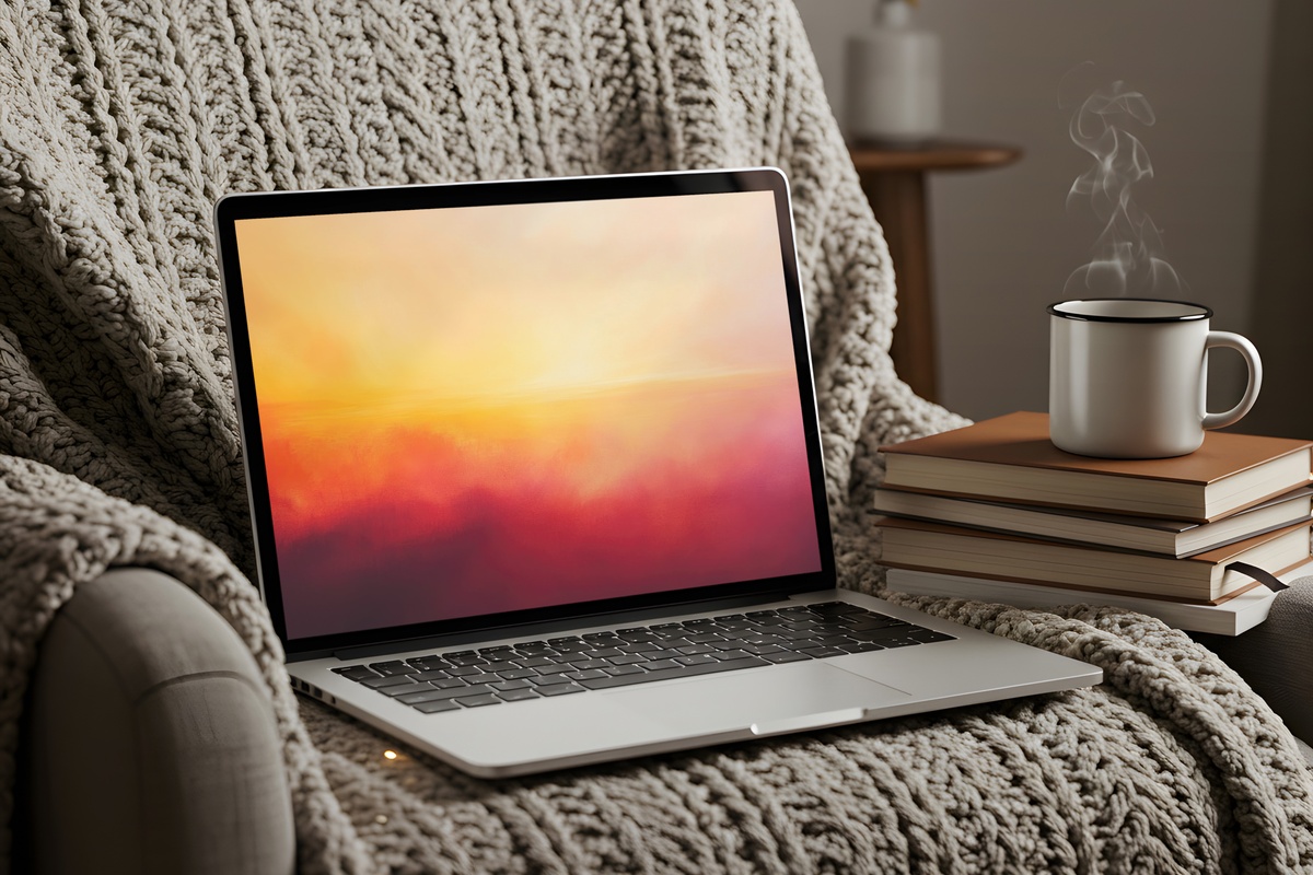 Dusky Horizon Tranquility Abstract Desktop Wallpaper