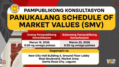 PAMPUBLIKONG KONSULTASYON SA PANUKALANG SCHEDULE OF MARKET VALUES (SMV)