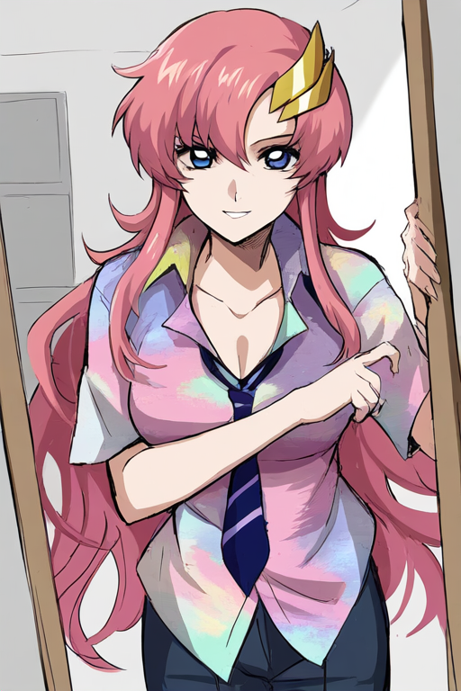 ラクス・クラインのAIエロエロ落書きもの2 by 催●スマホの淫魔 with breasts, pink hair, diva, bunny girl, Lacus Clyne, Mobile Suit Gundam Seed