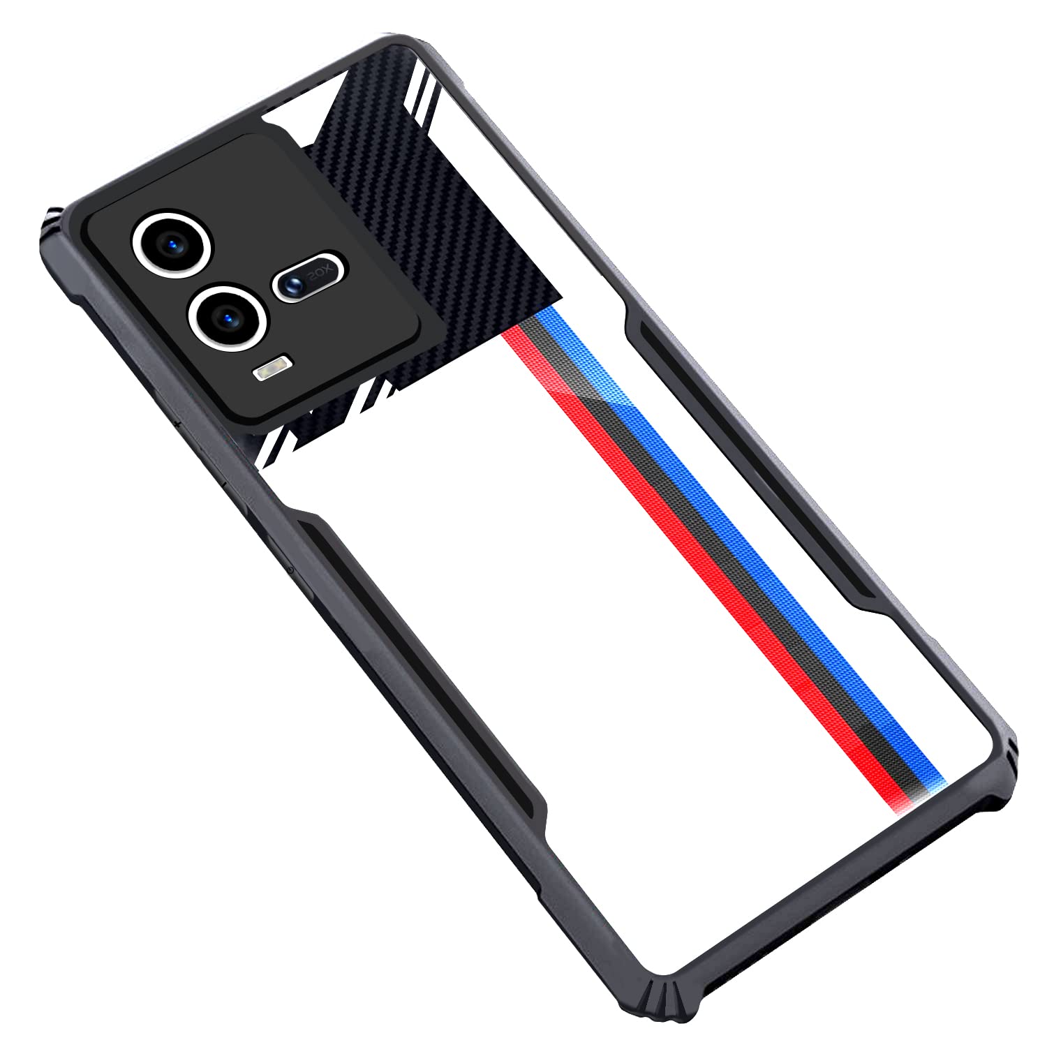 Black Border - Transparent Back iPaky Mobile Back Cover Case