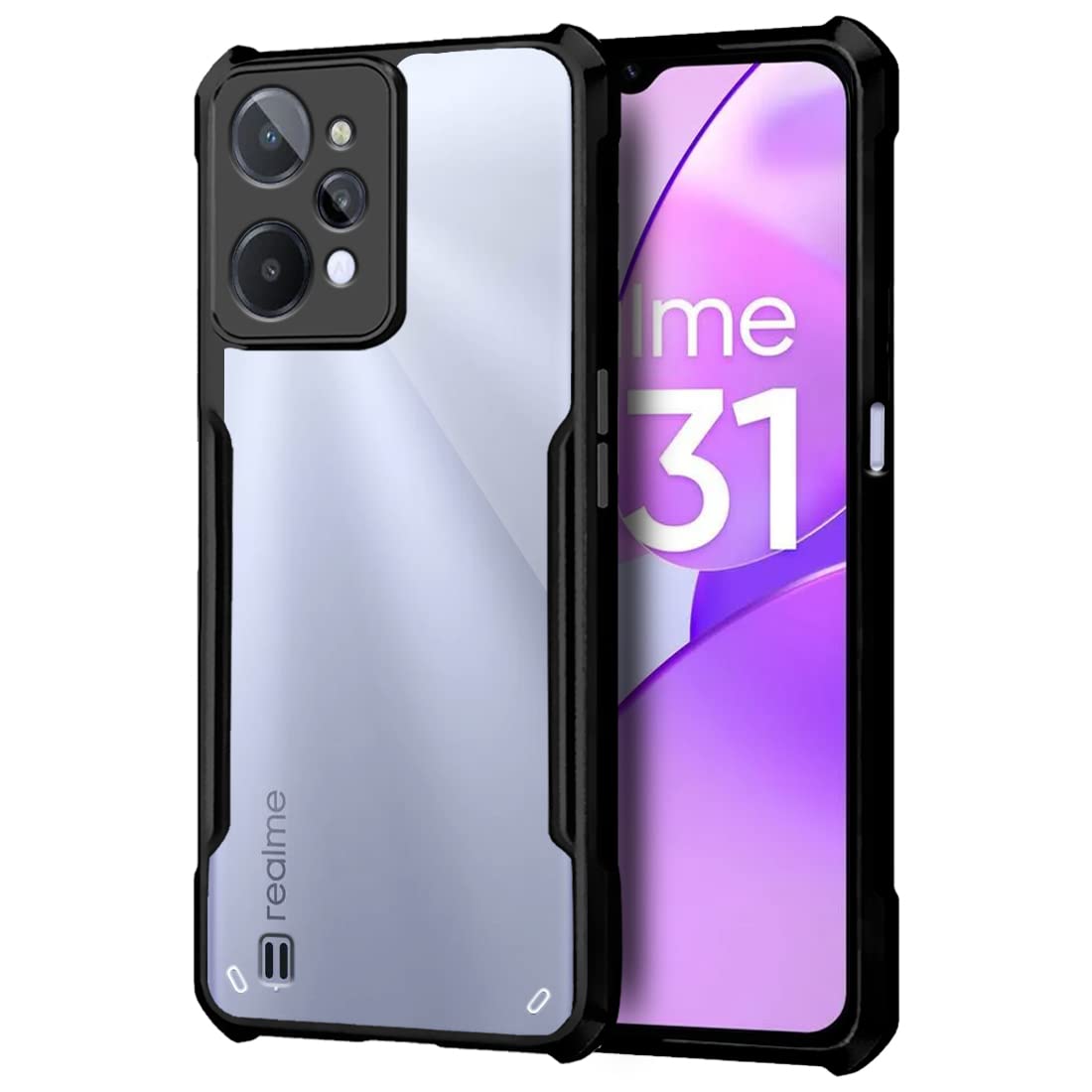 Black Border - Transparent Back iPaky Mobile Back Cover Case