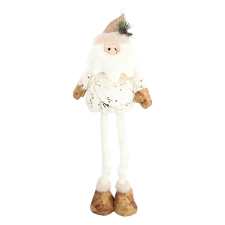 Muñeco patilargo navideño santa, 50~82cm, tela