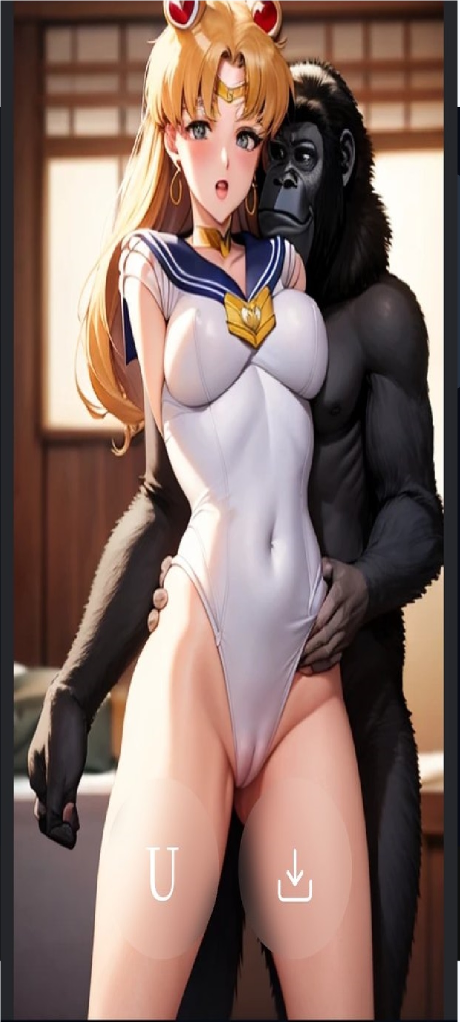 ゴリラとセックスするセーラームーン by hinoasuno with bestiality, sailormoon