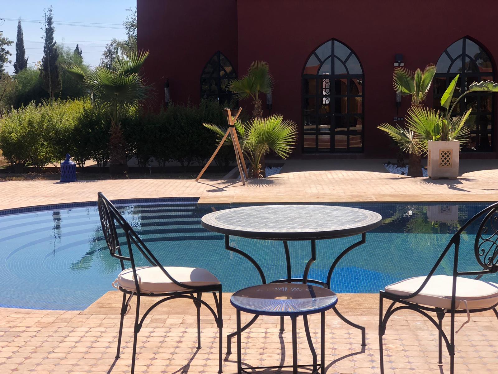 Riad Ines Marrakech - Espace détente piscine