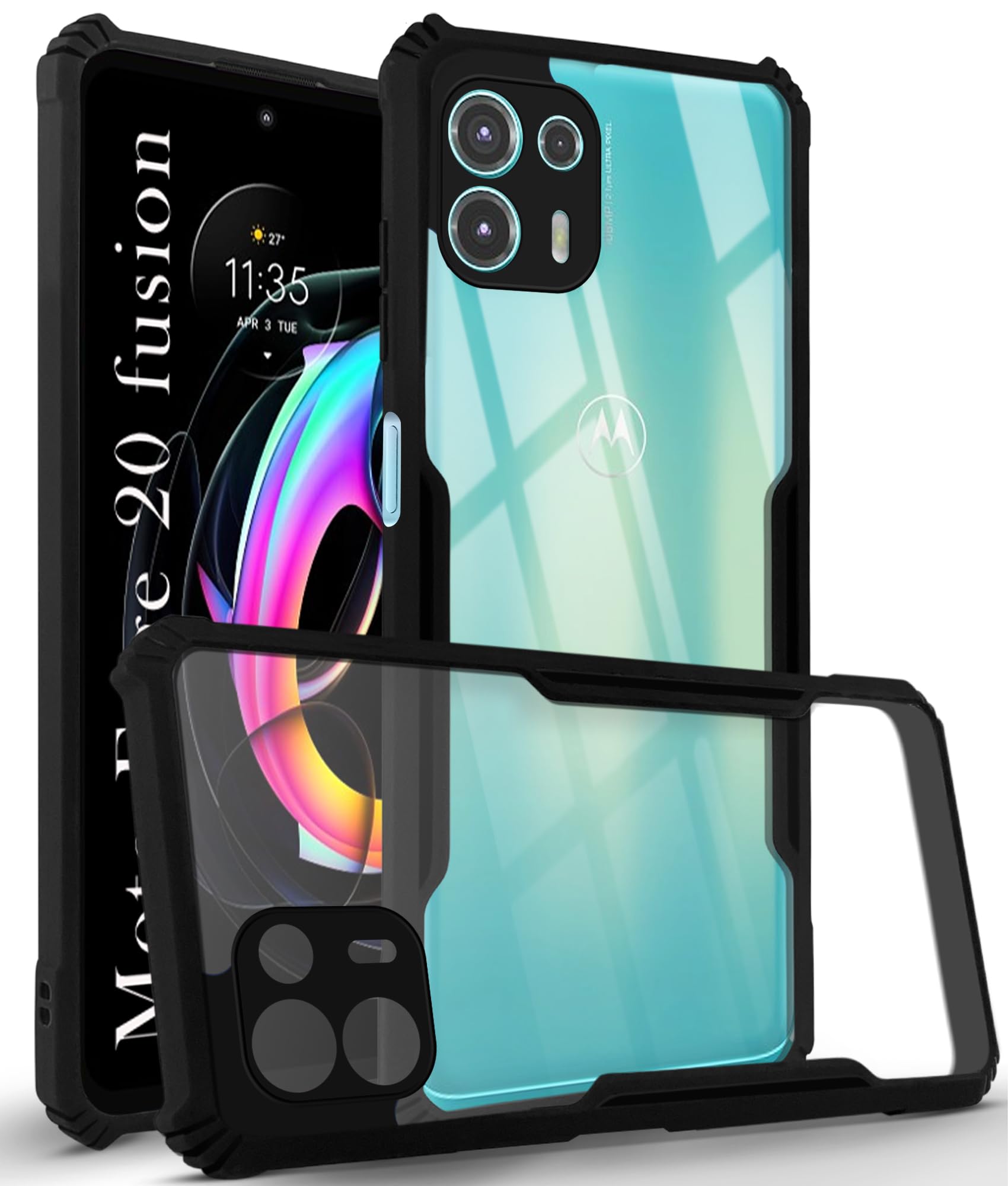 Black Border - Transparent Back iPaky Mobile Back Cover Case