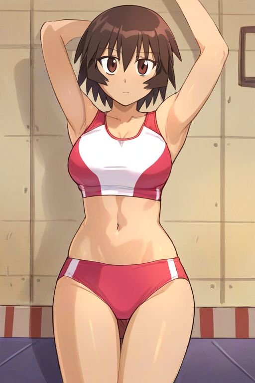 神楽(あずまんが大王)のAIエロエロ落書きもの5 by 催●スマホの淫魔 with Kagura(Azumanga Daioh), azumanga daioh, high school girl, large breasts, dark skin