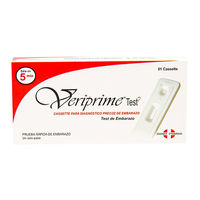 Test De Embarazo Cassete Veriprime Caja X 1