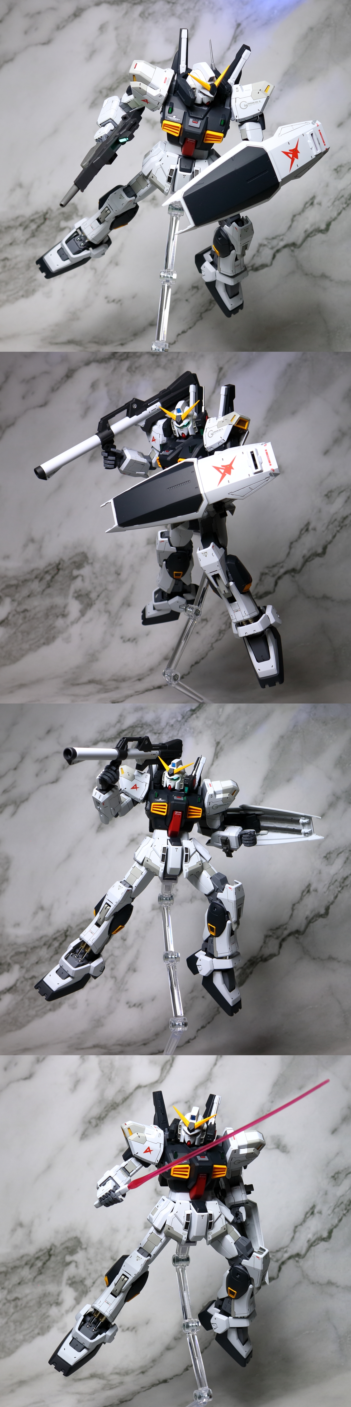 バンダイ　MG　Mk-2ディフェンサー（スーパーガンダム）改修塗装完成品　ガンダムMk-2　Ver2,0+Gディフェンサー