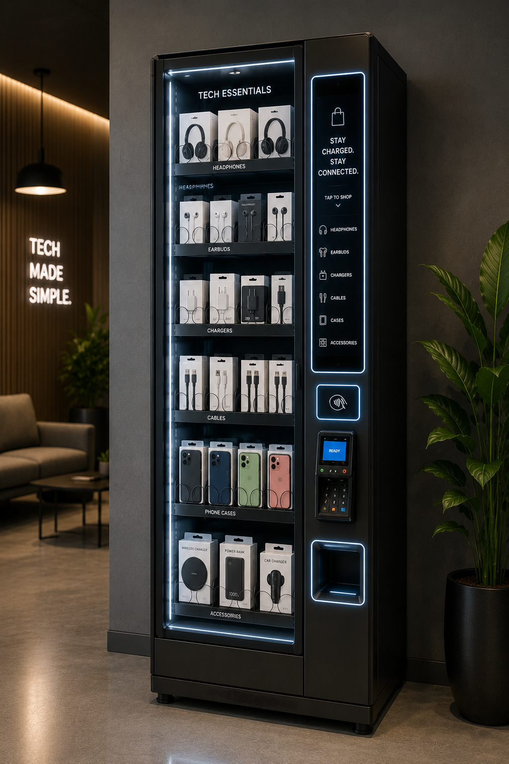 Luxury vending machine showcase