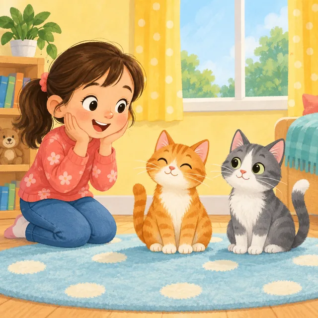 Scene: I see two cats.