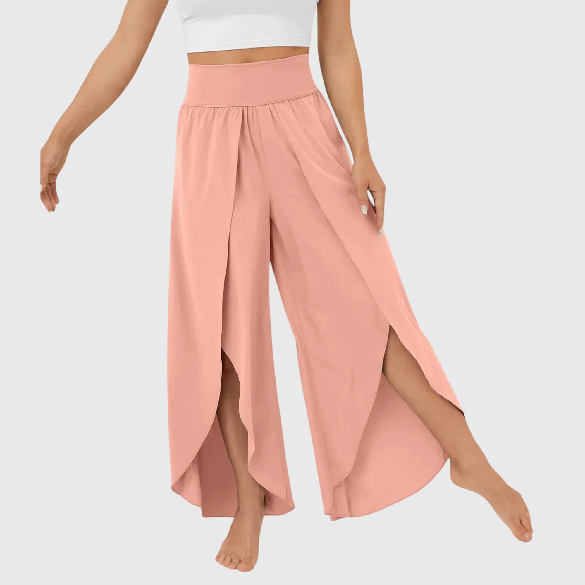 Lavisa - Women's Flared Pants with Built-In Shorts