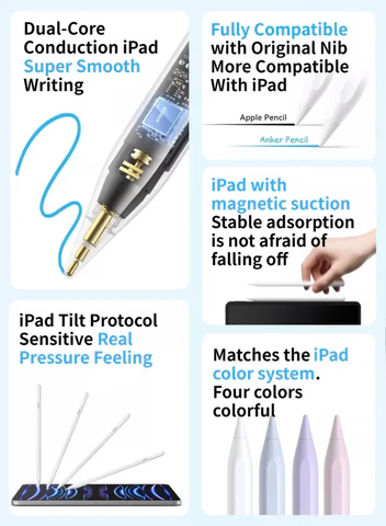 Tilt-sensitive iPad pen