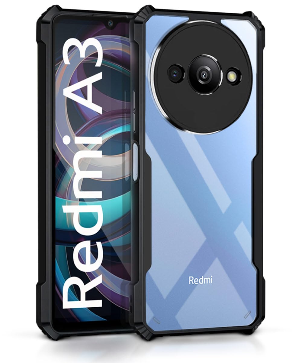 Poco C61 - Black Border - Transparent Back iPaky Mobile Back Cover Case