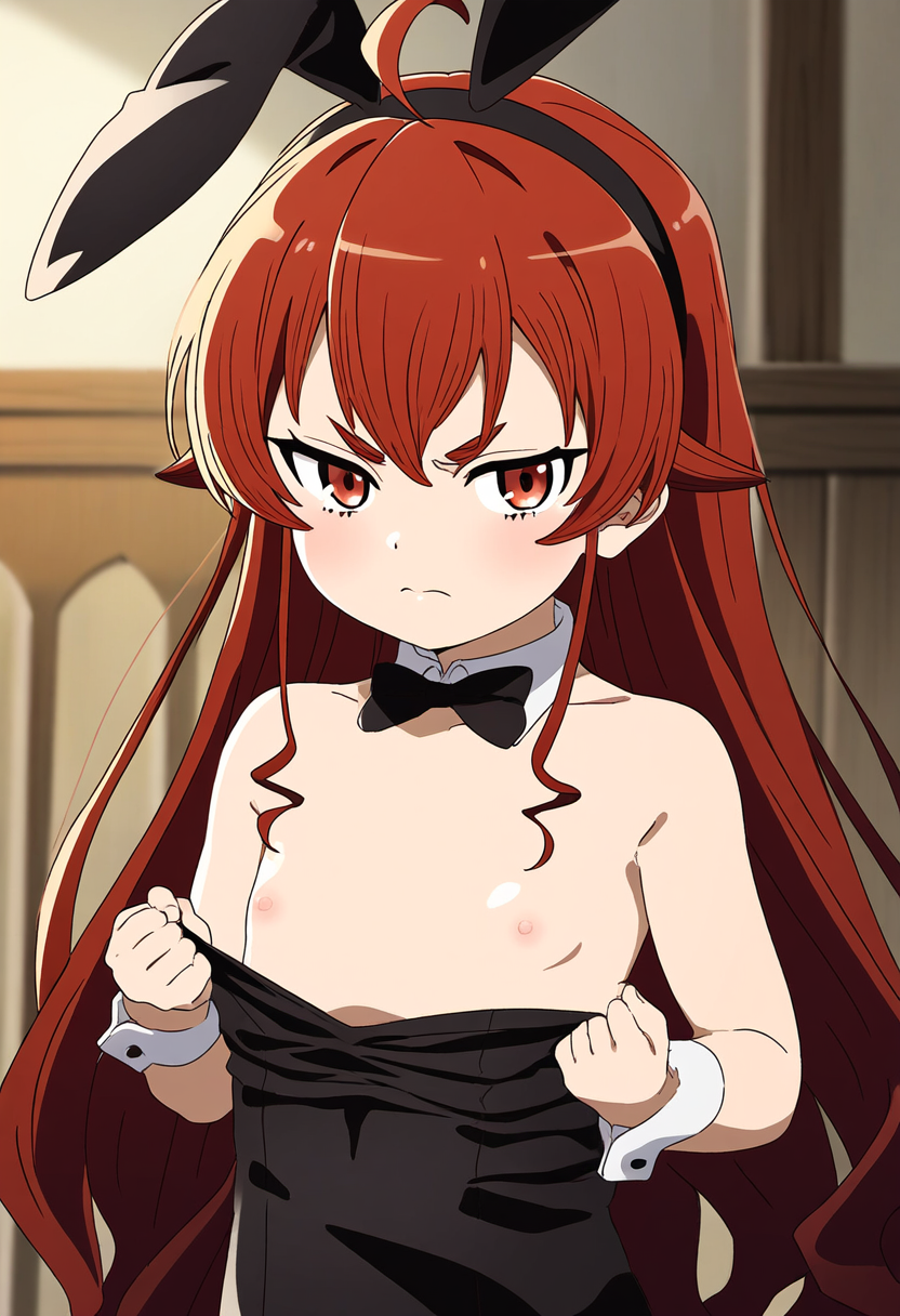 Eris Oppai 2 by CarefreeVision with flat chest, Mushoku Tensei, Eris Boreas Greyrat