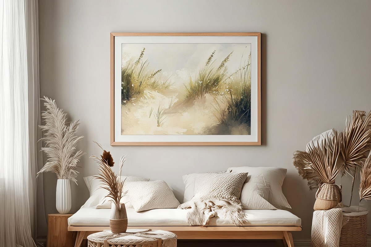 Soft Dunes Serenade Summer Printable Wall Art — gentle beach dunes under summer sun