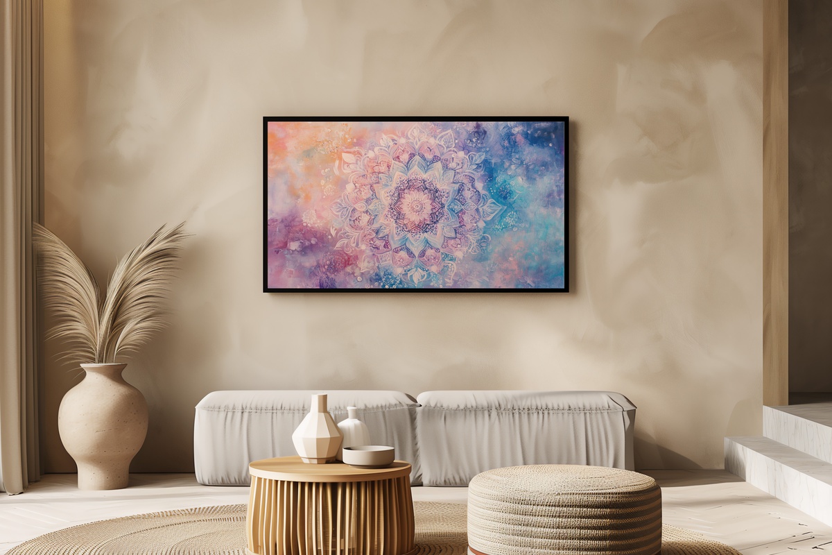 Pastel Mandala Serenity Frame TV Art