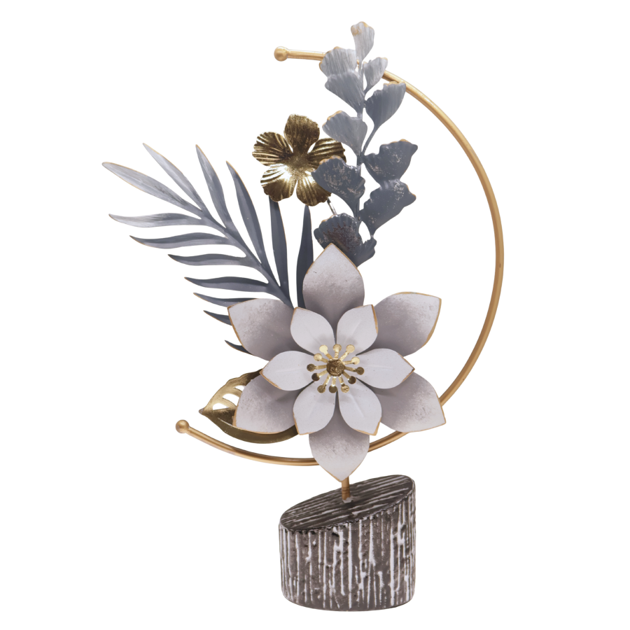 Decoración de flores hierro forjado, 48cm