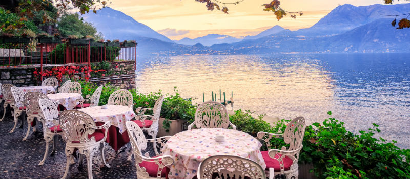 Restaurant on Lake Como