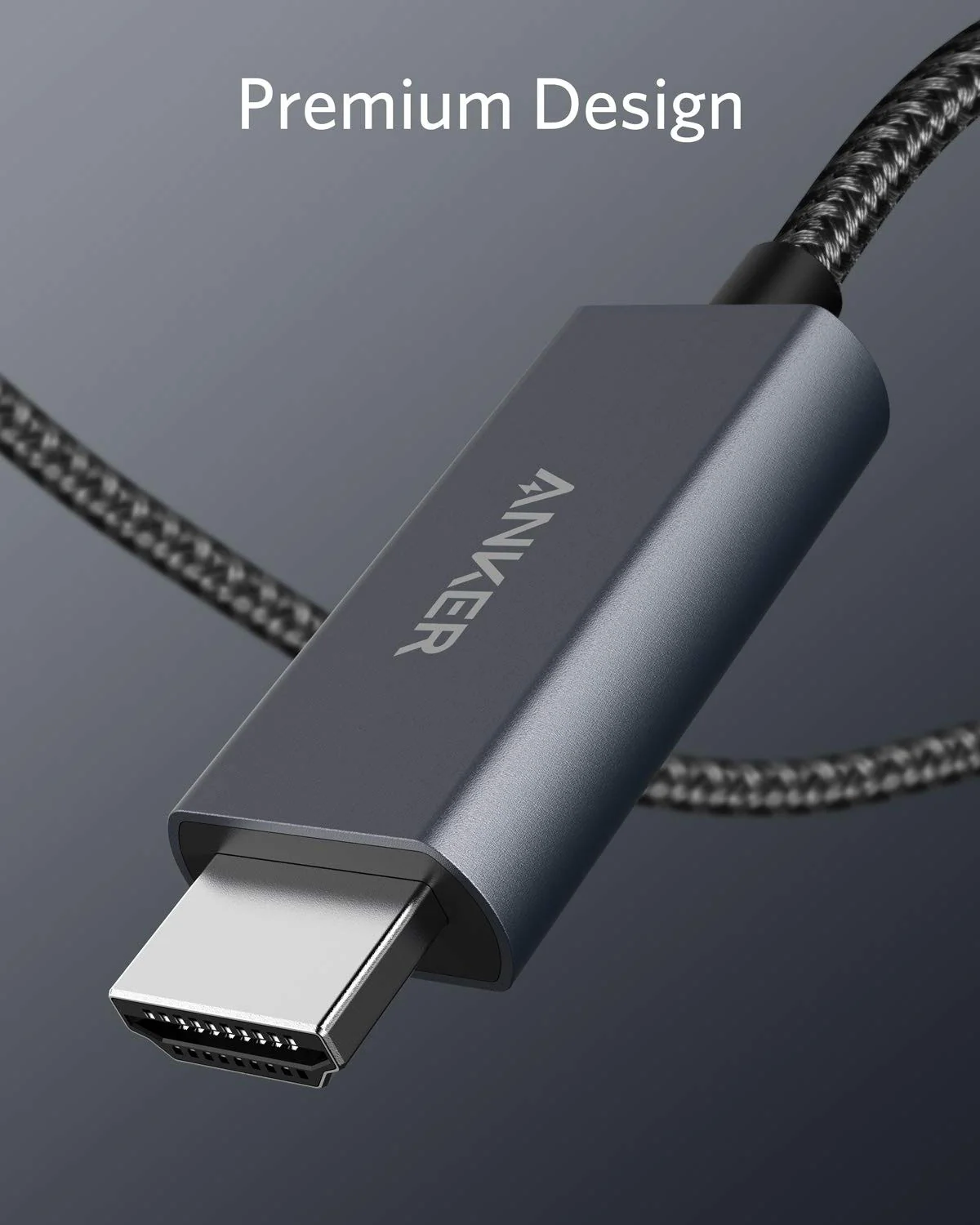Nylon braided HDMI cable